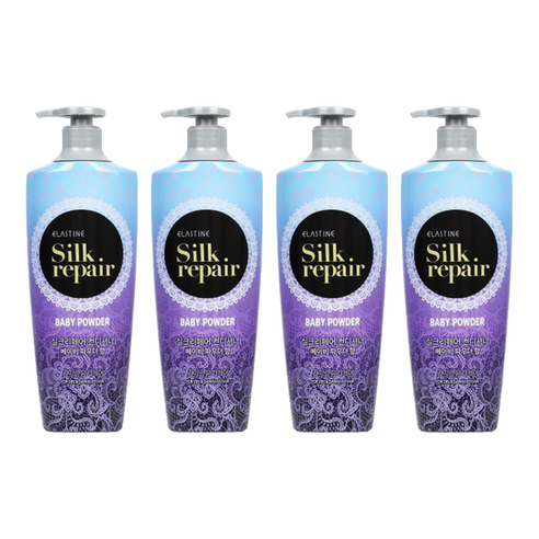 엘라스틴 실크리페어 컨디셔너 베이비파우더향, 550ml, 4개