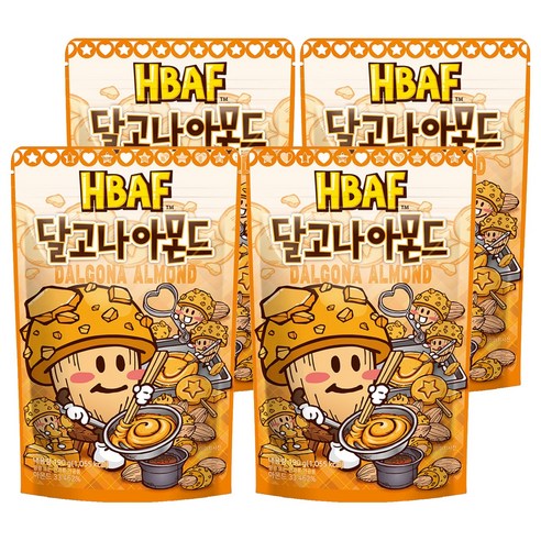 바프 달고나 아몬드, 190g, 4개