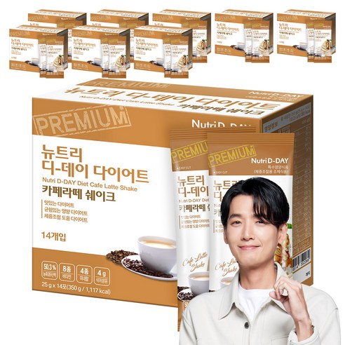 뉴트리디데이 다이어트 카페라떼 쉐이크, 350g, 9개