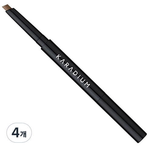 카라디움 플랫 아이브로우 오토펜슬 0.3 g, 3호 리얼브라운, 4개