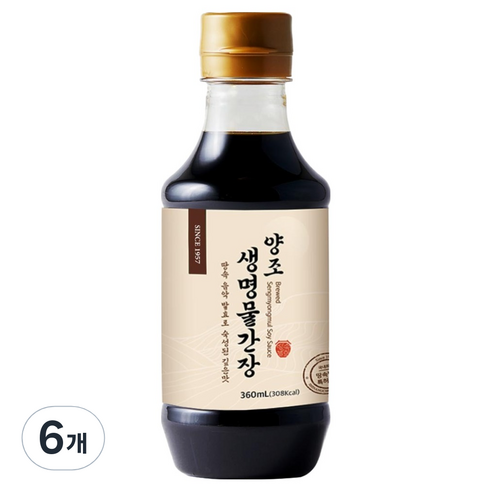 신앙촌 양조 생명물간장, 360ml, 6개