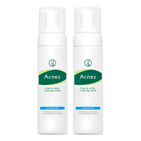 아크네스 클리어 앤 화이트 포밍워시, 130ml, 2개