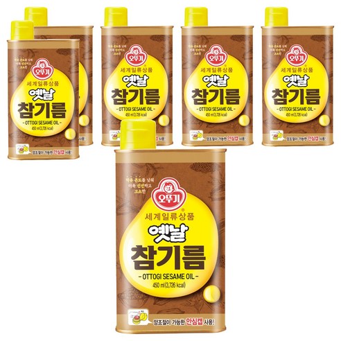 오뚜기옛날 참기름 450ml, 6개