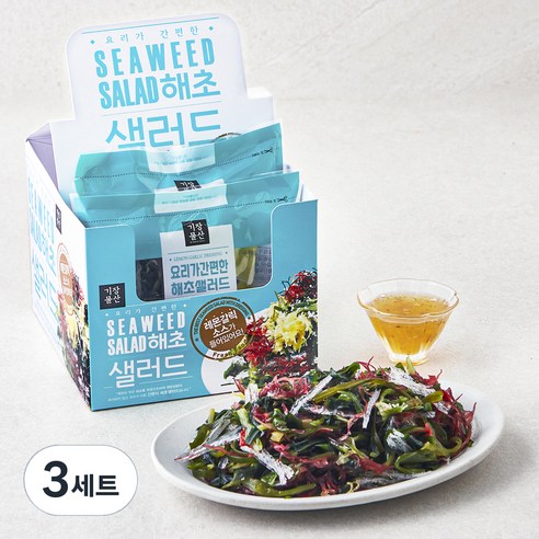 요리가 간편한 해초샐러드 10g x 5개입 + 레몬 갈릭 소스 30g x 5개입 세트, 3세트