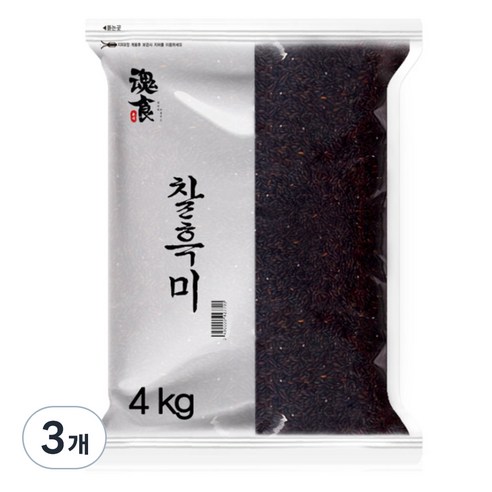 혼식 블랙푸드 찰흑미, 4kg, 3개