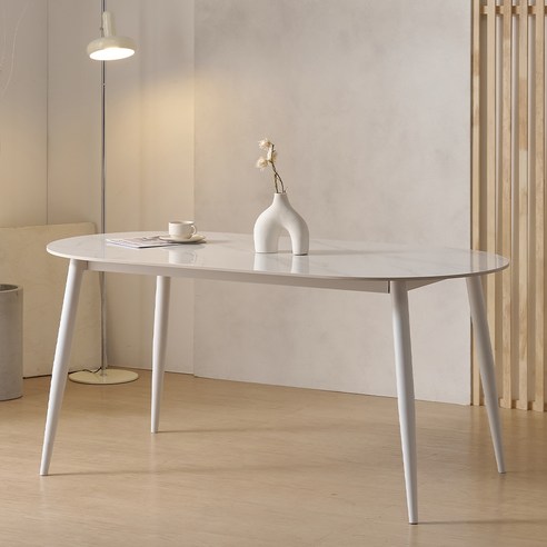 공간을 밝히는 예술, 공간사이 루키 세라믹 타원 식탁 4인용 1600 세라믹식탁1600