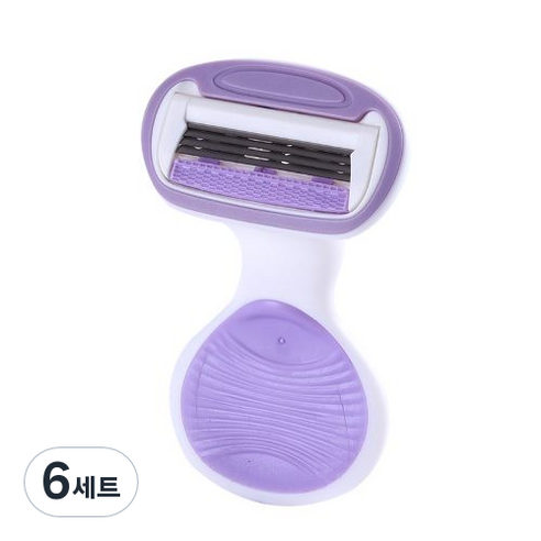 위드쉐이빙 여성용 미니 바디 면도기 퍼플 + 케이스, 1개입, 6세트