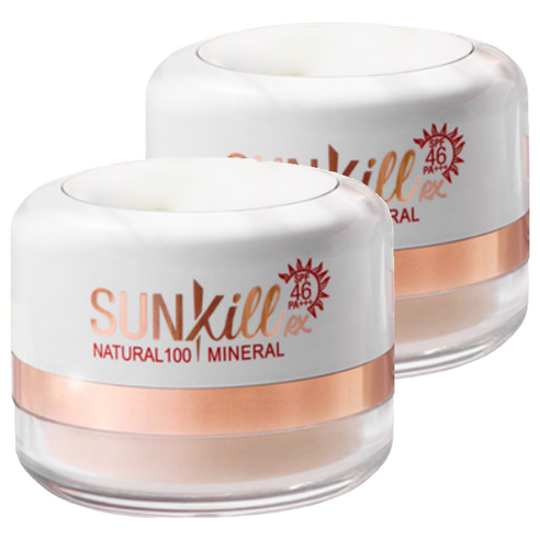 카트린 내추럴 100 미네랄 썬킬 RX 선파우더 SPF 46 PA+++, 12g, 2개