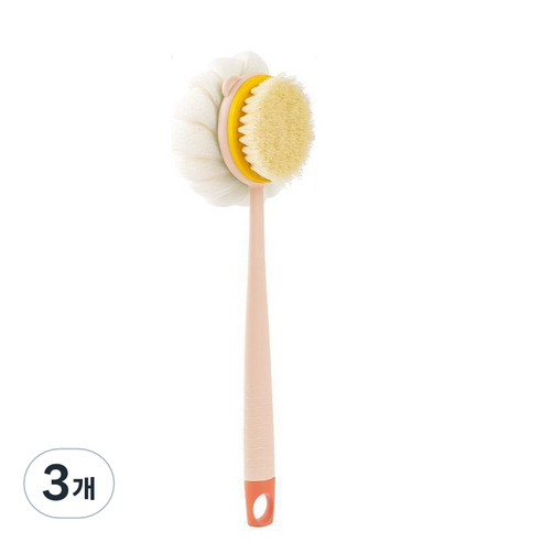 올룸 양면 바디브러쉬 B, 핑크, 3개, 1개입