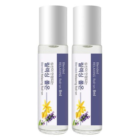 더허브샵 아로마 오일 롤온 릴렉싱, 2개, 8ml