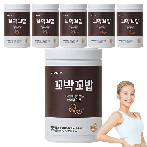비브리브 꼬밥꼬밥 초코 다이어트쉐이크, 600g, 6개