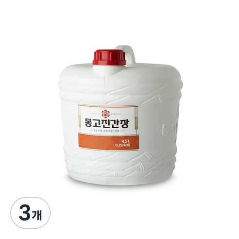 몽고식품 마산 몽고 진간장, 4.5L, 3개