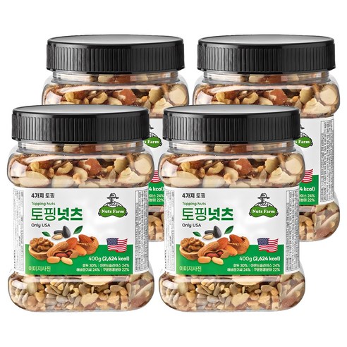 넛츠팜 토핑넛츠 믹스넛, 400g, 4개