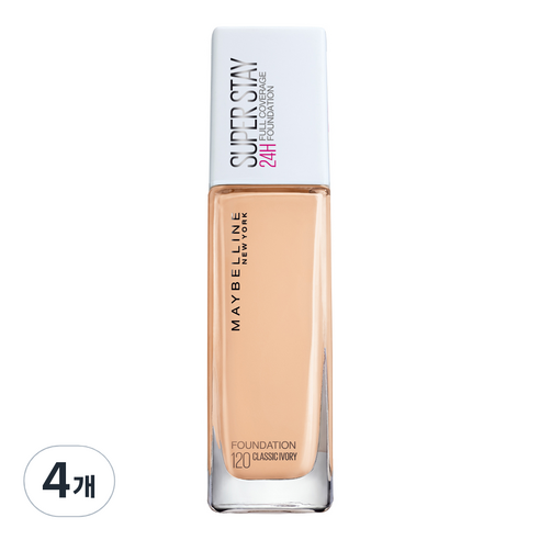 메이블린 뉴욕 슈퍼스테이 파운데이션 30ml, 120 클래식 아이보리, 4개