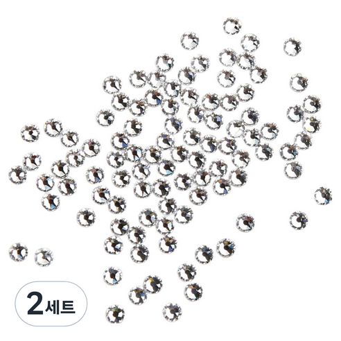 젤로젤로 프리미엄 네일 스톤 2종 x 100p 세트, 2세트, JCS-12 원형 혼합