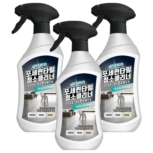 위시오 포세린타일 청소클리너, 3개, 800ml
