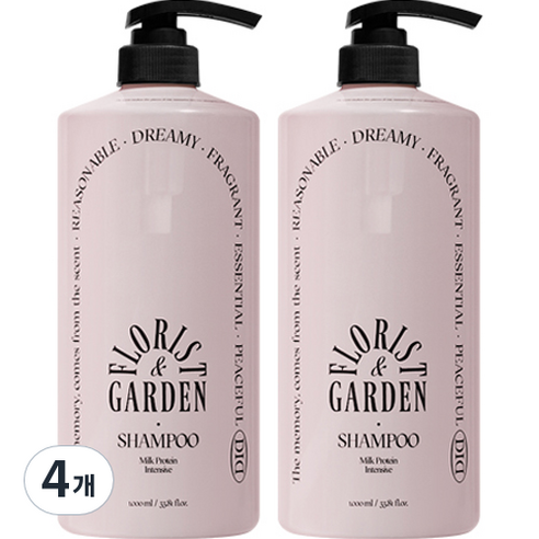 오디드 밀크프로틴 인텐시브 샴푸 플로리스트가든, 1000ml, 4개