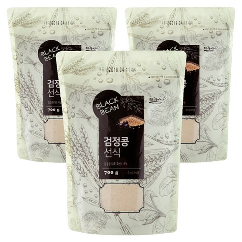 태광선식 검정콩 선식, 700g, 3개