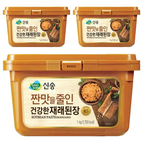 신송 짠맛을 줄인 건강한 재래된장, 1kg, 3개