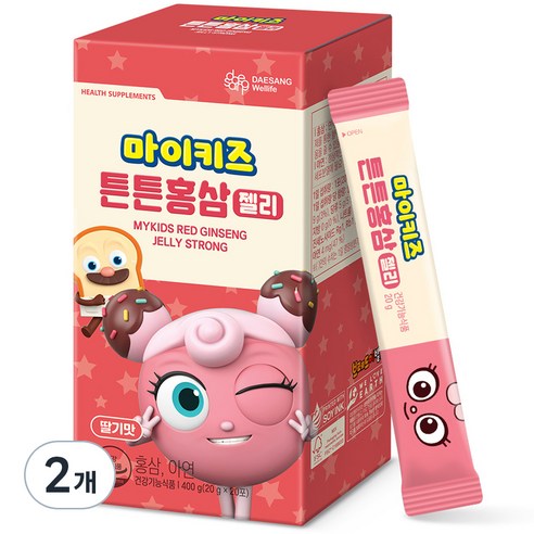 대상웰라이프 마이키즈 튼튼홍삼 젤리, 400g, 2개