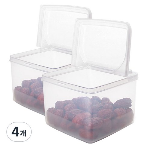 나카야 스탠딩 캐니스터 밀폐용기, 4개, 1.3L