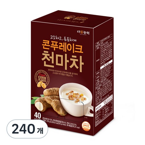 다농원 콘푸레이크 천마차, 18g, 40개입, 6개