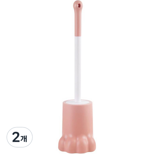꼬까 곰발바닥 변기솔, 01 핑크, 2개