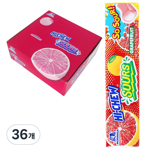 하이츄 사우어 자몽맛, 57g, 36개