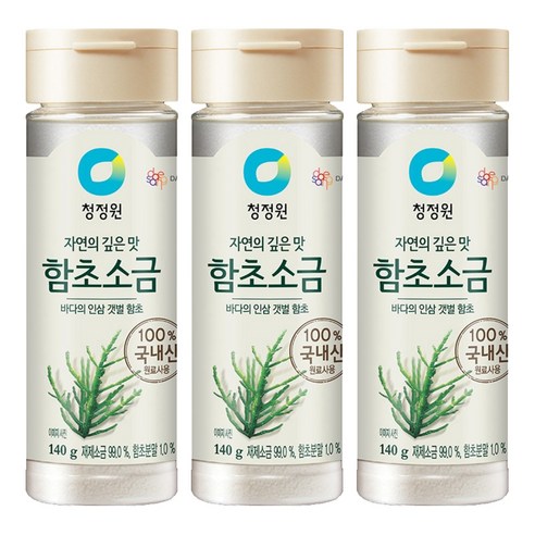 청정원 함초소금, 140g, 3개