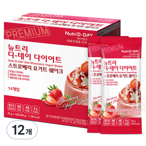 뉴트리디데이 다이어트 쉐이크 14포, 350g, 12개