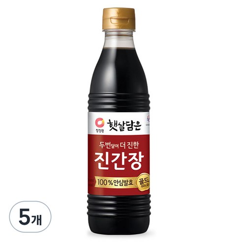 햇살담은 두번달여 더 진한 진간장 골드, 500ml, 5개
