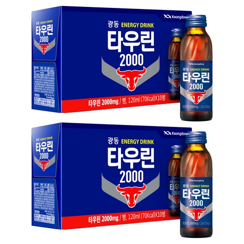 광동제약 타우린 2000 에너지음료, 120ml, 20개