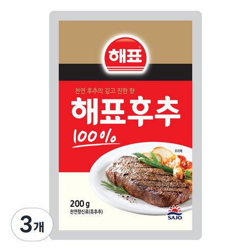 [해표] 순후추, 200g, 3개