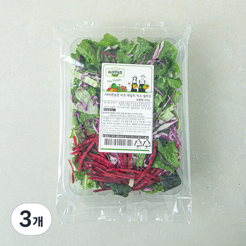 All바른농장 비트 패밀리 믹스 샐러드, 350g, 3개