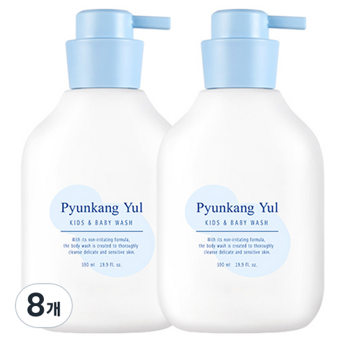 편강율 키즈 앤 베이비 워시 베이비파우더향, 590ml, 8개