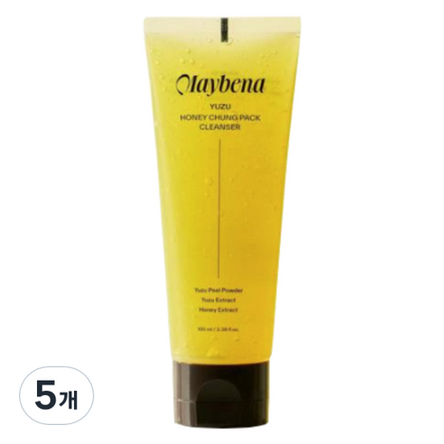 메이베나 유자꿀청 팩 클렌저, 5개, 100ml