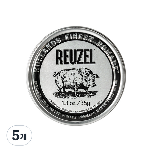 리우젤 콘크리트 홀드 매트 포마드 헤어왁스, 35g, 5개