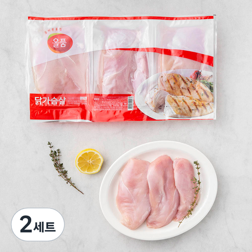 올품 닭가슴살 세트(냉장), 1.2kg, 2세트
