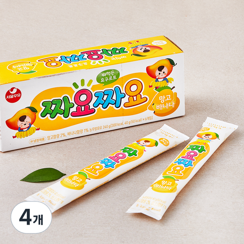 서울우유 짜요짜요 망고바나나 6개입, 240g, 4개