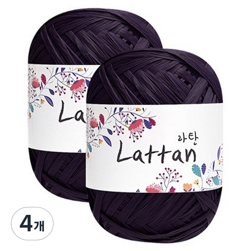 yarna 라탄 2볼 라피아실 40g, 23번(무광), 4개