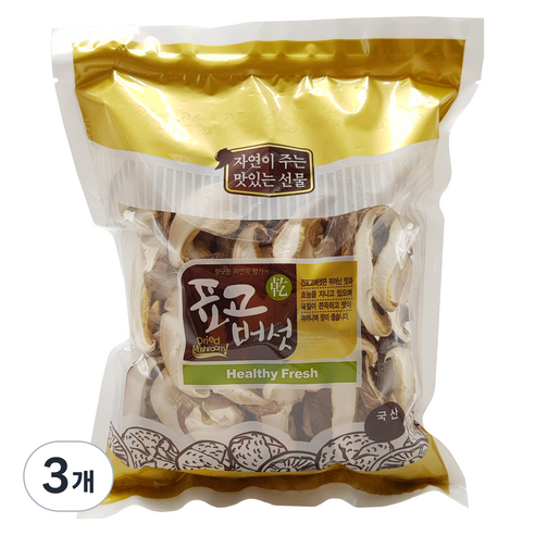 버섯꽃필때 표고채, 100g, 3개