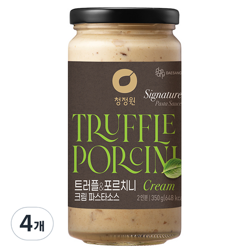 청정원 트러플 & 포르치니 크림 파스타소스, 350g, 4개