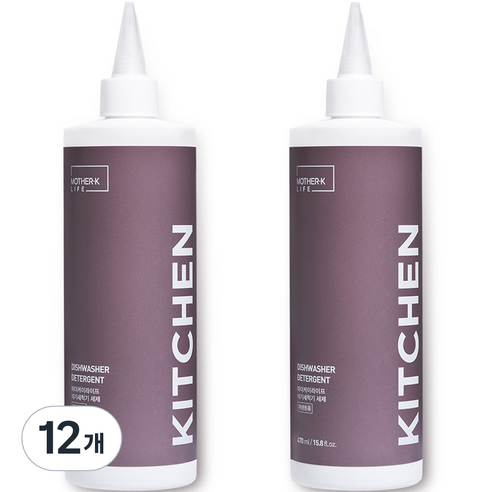 마더케이라이프 식기세척기 세제, 470ml, 12개