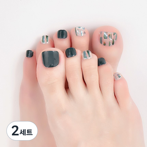 잇템샵 여름 네일아트 페디큐어 스티커 세트, 2세트, HL-083 칼라