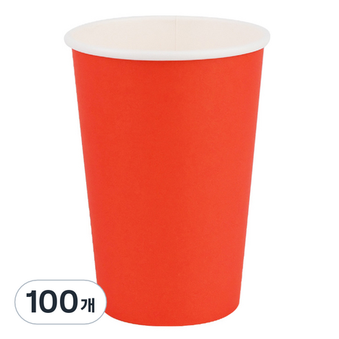 투고팩 다홍 종이컵 390ml, 100개