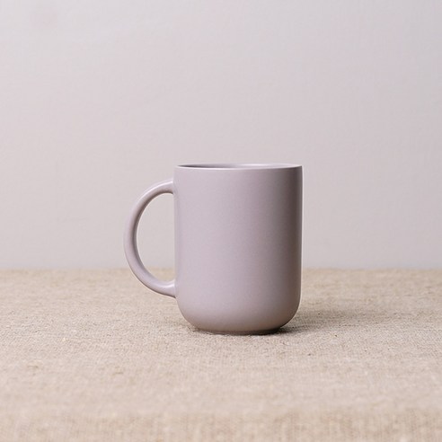 보울보울 레트로라인 핸들머그컵 370ml, 애쉬그레이, 1개