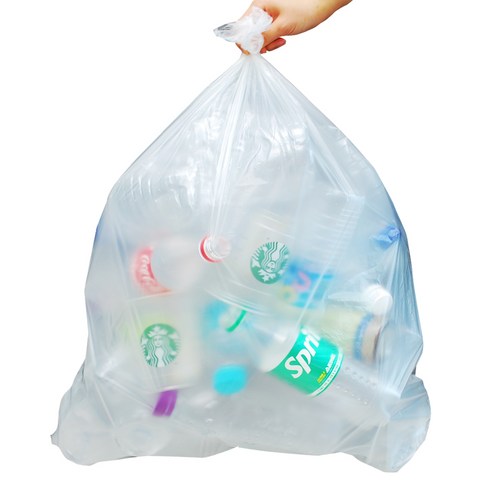 그린팩코리아 다용도 평판 비닐봉투 투명, 80L, 400개