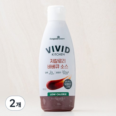 비비드키친 저칼로리 바베큐 소스, 2개, 280g