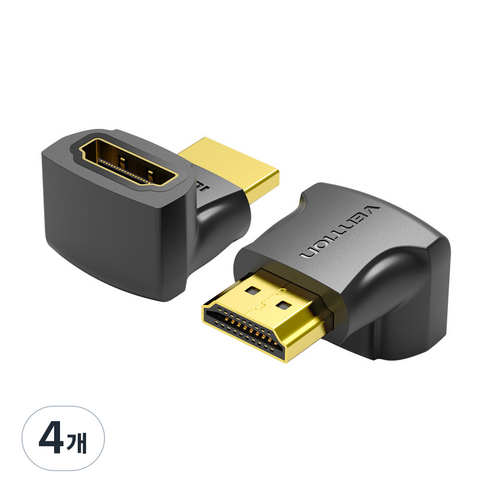 벤션 HDMI 270도 M to F 연장 젠더 2p, AINB0-2, 4개