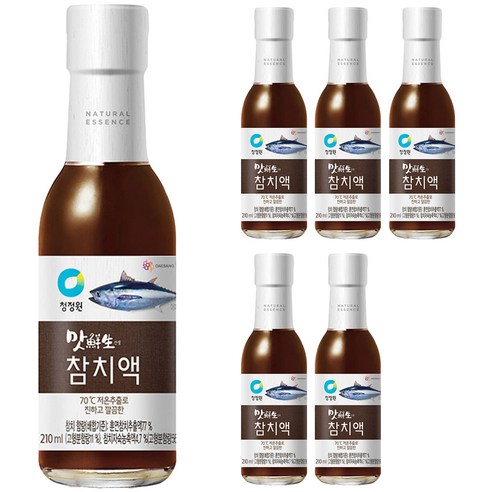 청정원 맛선생 참치액, 210ml, 6개